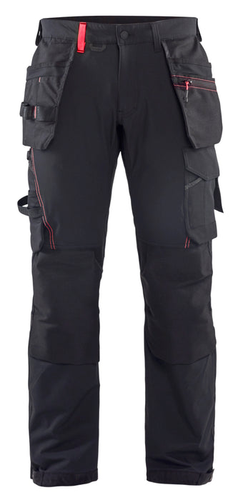 CRAFTSMAN TROUSERS 4-WAY STRETCH RED/BLACK
