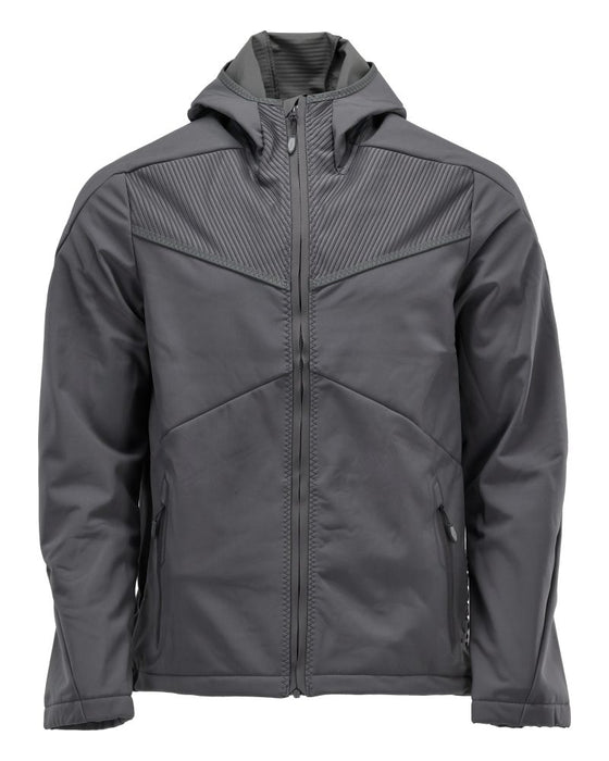 Mascot Softshell jacket with hood, Stone Grey