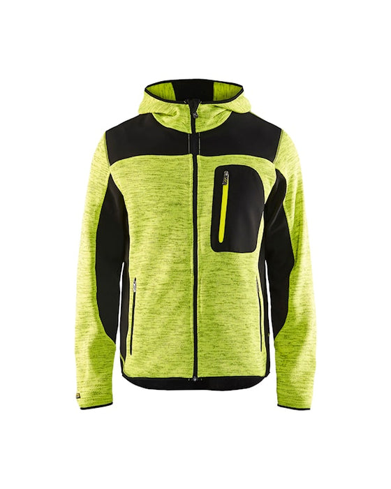 YELLOW/BLACK KNITTED JACKET