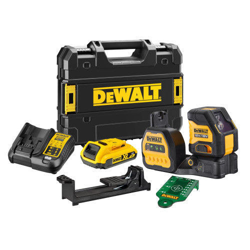 DCE088D1G18-GB 18v Cross Line Green Beam Laser