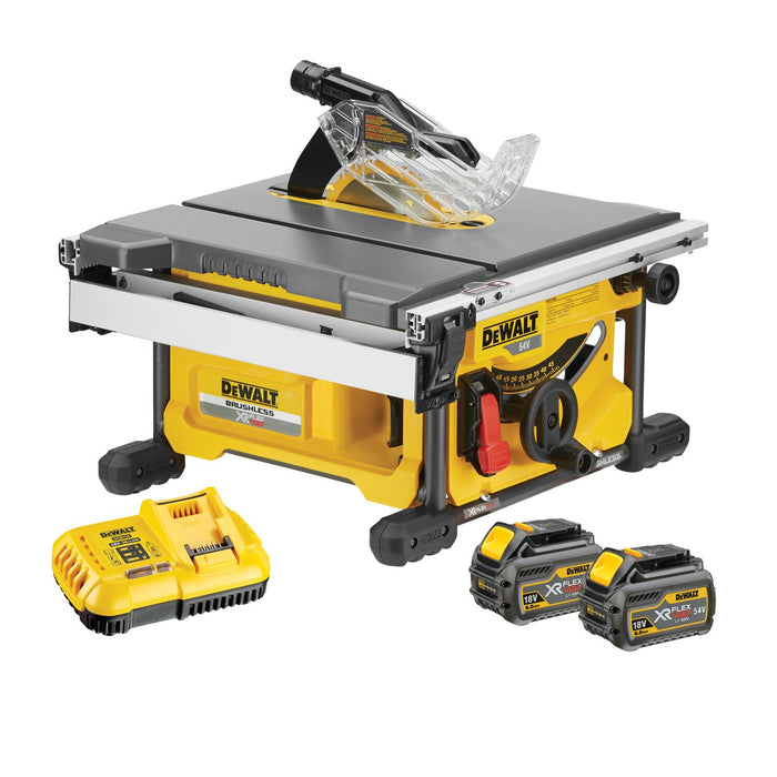 DeWALT DCS7485T2 54 Volt XR Flexvolt Cordless Table Saw Kit, 2 x 6.0Ah Batteries with DE7450 Legstand