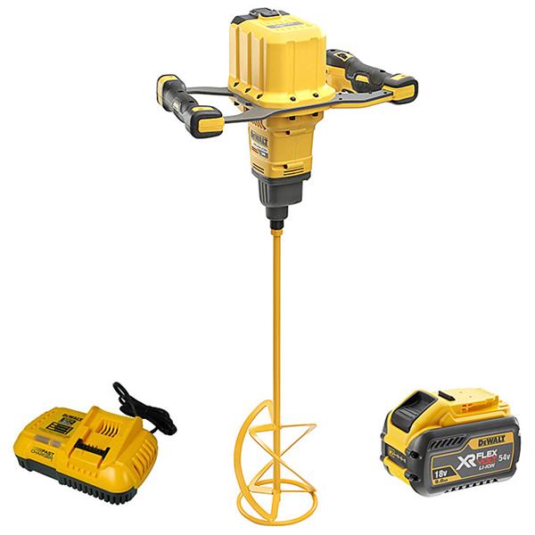 DEWALTDCD240X2 54 Volt XR Flexvolt Brushless Paddle Mixer, 2 x 9.0Ah Batteries