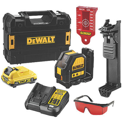 DeWalt DCE088D1R-GB 12V 1 X 2.0AH LI-ION XR RED SELF-LEVELLING CROSS-LINE LASER LEVEL