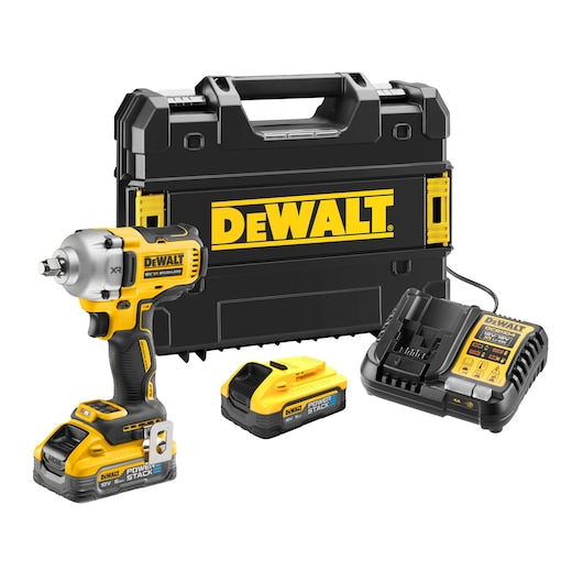 DCF891H2T-GB 18V XR Brushless 1/2" Hog Ring Anvil Impact Wrench 2x5Ah Powerstack Batteries