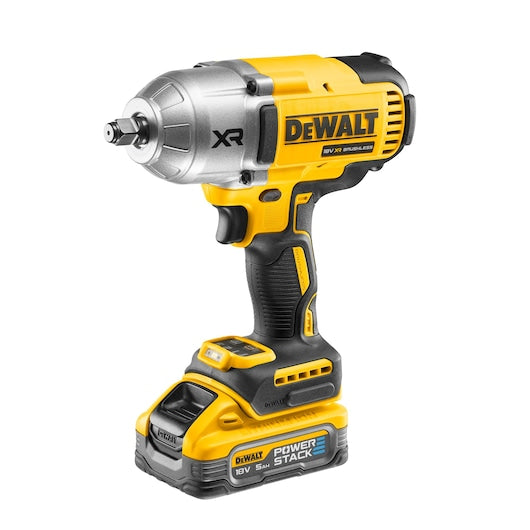 DCF900H2T-GB 18V XR Brushless 1/2" Hog Ring High Torque Impact Wrench - 2 X 5Ah POWERSTACK Battery