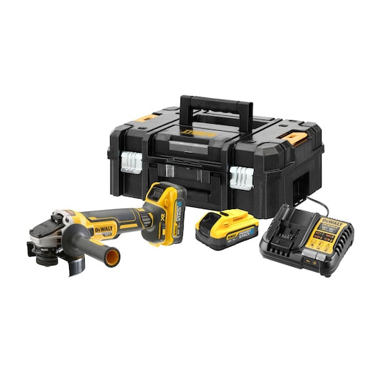 DCG409H2T-GB 18V XR Brushless 125mm Angle Grinder - 2 x POWERSTACK 5Ah
