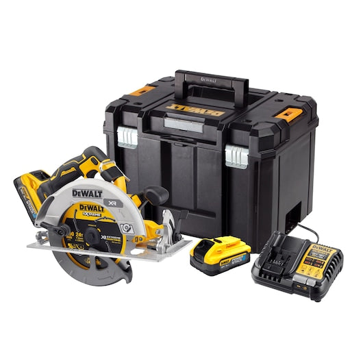 DCS573H2T-GB 18V XR Brushless 190mm Circular Saw - 2 x POWERSTACK 5Ah