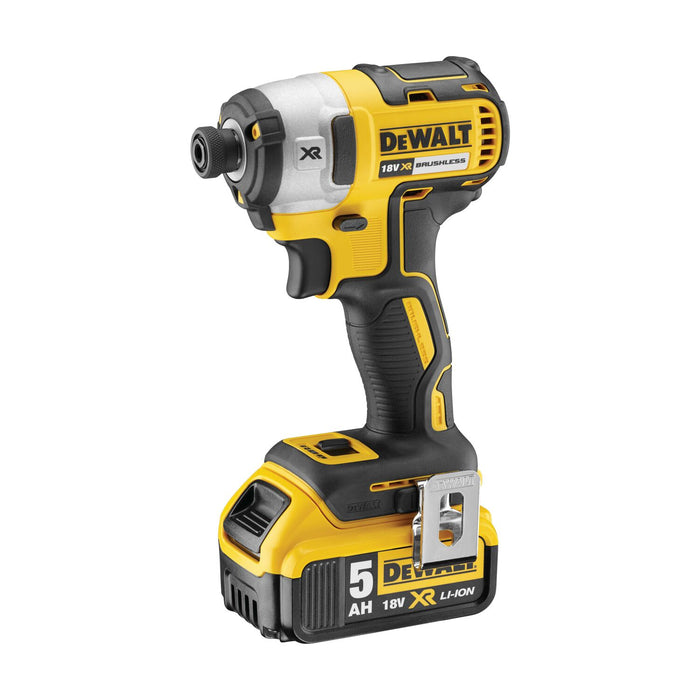 DCK266P2 18 Volt Brushless Cordless Combi and Impact Driver Kit, 2 x 5.0Ah Batteries