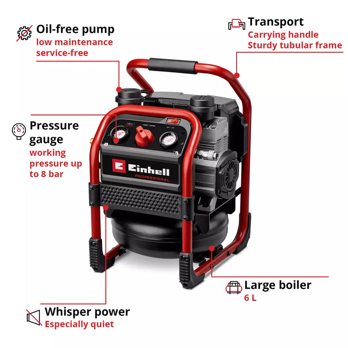 PROFESSIONAL Cordless Air Compressor SILENZZO 18/160