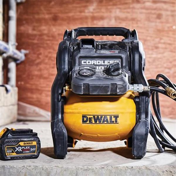 DEWALTDCC1054T2 10 Litre 54 Volt XR Flexvolt Air Compressor, 2 x 6.0Ah Batteries