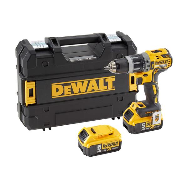 DEWALTDCD796P2 18V XR Brushless Combi Drill, 2 x 5.0Ah Batteries