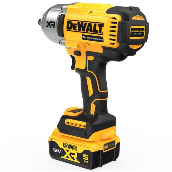 DEWALTDCF900P2T 18V XR 1/2" High Torque Impact Wrench 2 x 5.0Ah Batteries